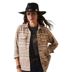 Ariat Real Women's Button Down Chore Shirt Jacket Shacket Dakota Jacquard
